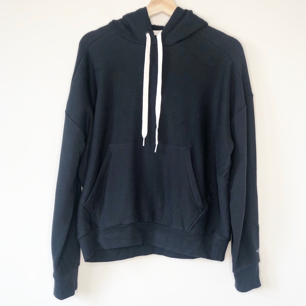 Rag & Bone City Hoodie Sweatshirt Organic Cotton Black Large